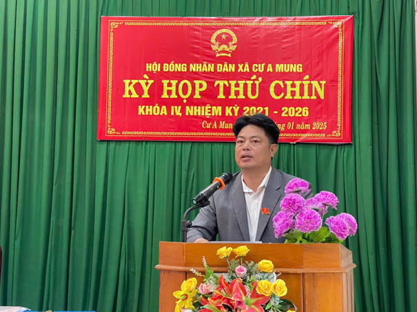 Kỳ họp thứ 9, HĐND xã Cư A Mung, khoá IV, nhiệm kỳ 2021 – 2026